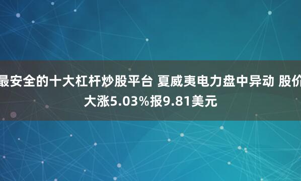 最安全的十大杠杆炒股平台 夏威夷电力盘中异动 股价大涨5.03%报9.81美元