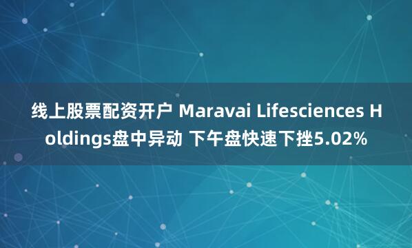 线上股票配资开户 Maravai Lifesciences Holdings盘中异动 下午盘快速下挫5.02%