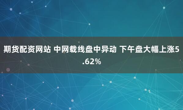 期货配资网站 中网载线盘中异动 下午盘大幅上涨5.62%