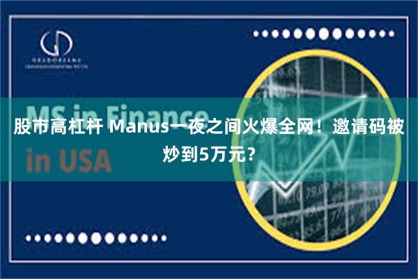 股市高杠杆 Manus一夜之间火爆全网!邀请码被炒到5万元?